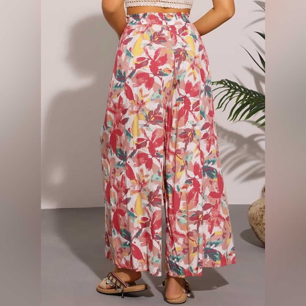 Women’s Floral Palazzo Pants - Picture 8 of 8